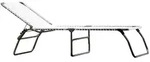Gartenliege Amigo XXL aus Aluminium, modern, 3-fach verstellbar, Wei&szlig;, wetterfest