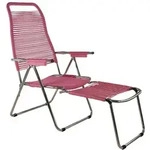 Gartensessel Spaghetti von Fiam aus Aluminium, Retro Chic, verstellbar, pink,...