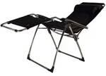 Gartenliege Amida von Fiam aus Aluminium und Textilene, Schwarz, stufenlos