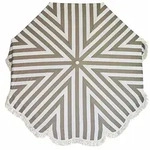 Sonnenschirm Retro, Stahlgestell mit Polyacrylbezug, Retro Chic, Wei&szlig; Taupe,