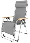 Gartenliege Movida Soft aus Aluminium, modern mit Armlehnen aus Esche,...