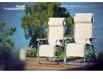 Gartenliege Movida Soft aus Aluminium, modern, stufenlos verstellbar, Natur, mit