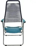 Gartensessel Spaghetti von Fiam aus Aluminium, Retro Chic, mehrfarbig Blau,