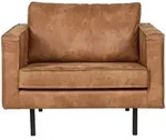 Sessel Rodeo aus Kunstleder, modernes Design, cognac, komfortabel gepolstert,