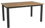 Gartenesstisch Lyon aus Teakholz und Aluminium, modern, ausziehbar, schwarz natur,