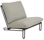 Gartensessel Blixt mit Kissen aus Aluminium, modern, schwarz/beige, Outdoor geeignet