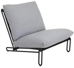 Gartensessel Blixt mit Kissen aus Aluminium, modern, schwarz/grau, gepolstert f&uuml;r
