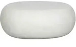 Couchtisch Pebble aus Tonfaser in Betonoptik, modern, organische Form, wei&szlig;, f&uuml;r