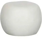 Beistelltisch Pebble aus Tonfaser in Betonoptik, modern rund, wei&szlig;, kompakt und