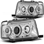 Scheinwerfer Angel Eyes passend f&uuml;r Audi 80 B4 Bj. 91-96 Chrom