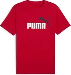 PUMA 684708_11, PUMA Essentials 2 Colour No. 1 Logo T-Shirt Herren, Kleidung, Rot, XS