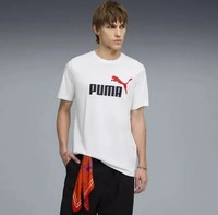 PUMA 684708_92, PUMA Essentials 2 Colour No. 1 Logo T-Shirt Herren, Kleidung, Wei&szlig;,