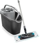 Leifheit Bodenwischer-Set CLEAN TWIST M Ergo Black, f&uuml;r alle glatten B&ouml;den