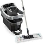 Leifheit Set Wischtuchpresse Profi XL Black mit Rollen und Bodenwischer, f&uuml;r alle