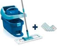 Leifheit Set Wischtuchpresse Profi XL mit Rollen, Bodenwischer und Ersatzbezug, f&uuml;r