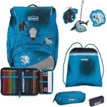 Scout Alpha Schulranzen-Set 4 teilig Exklusiv Safety Light Polar Blue