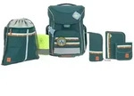 L&auml;ssig Schulranzen Set 7-teilig, Slim Unique dark green