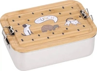 L&auml;ssig 1210059187, L&auml;ssig Brotdose Kinder - Edelstahl Lunchbox, Bamboo Happy Prints