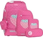 Beckmann Schulranzenset Active Air FLX 6-teiliges Set Strawberry
