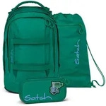 Satch pack Schulrucksack Set Fearless Green