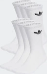 Adidas IJ5619, Adidas Crew 6 Pack Unisex Socken - Wei&szlig; - Gr&ouml;&szlig;e 37-39 White