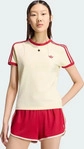 Adidas KS4780, Adidas Slim Damen T-Shirts - Wei&szlig; - Gr&ouml;&szlig;e 32 - Baumwoll-Jersey