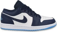 Jordan 553558-404, Jordan 1 Low Herren Sneaker - Blau - Gr&ouml;&szlig;e 43 - Leder Blue...