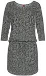 S.OLIVER Jerseykleid Damen schwarz-creme-bedruckt Gr.38