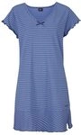 H.I.S Damen Nachthemd blau-geringelt Gr.32/34