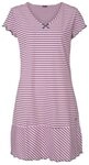 H.I.S Damen Nachthemd rosa-geringelt Gr.32/34