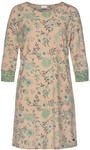 LASCANA Damen Nachthemd rosa-schilfgr&uuml;n Gr.32/34