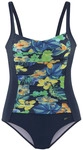 LASCANA Damen Badeanzug nachtblau-gelb Gr.46 Cup E