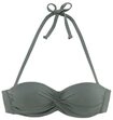 LASCANA B&uuml;gel-Bandeau-Bikini-Top Damen oliv Gr.32 Cup A