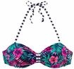 VENICE BEACH Bandeau-Bikini-Top Damen marine-bedruckt Gr.32 Cup A/B