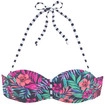 VENICE BEACH Bandeau-Bikini-Top Damen marine-bedruckt Gr.32 Cup A