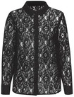 LASCANA Spitzenbluse Damen schwarz Gr.44
