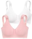 PETITE FLEUR Soft-BH Damen rosa+wei&szlig; Gr.75B
