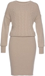LASCANA Strickkleid Damen beige Gr.34