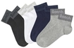 BENCH. Kurzsocken Damen 2x schwarz, 2x wei&szlig;, 2x hellgrau-meliert, 2x blau...