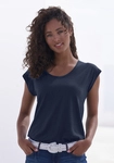 BEACHTIME Kurzarmshirt Damen marine, creme Gr.32/34