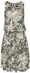 VIVANCE Jerseykleid Damen gr&uuml;n-creme bedruckt Gr.42