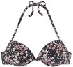 LASCANA Push-Up-Bikini-Top Damen schwarz-bedruckt Gr.32 Cup A