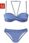 LASCANA B&uuml;gel-Bandeau-Bikini Damen hellblau Gr.32