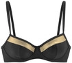LASCANA B&uuml;gel-Bikini-Top Damen schwarz-goldfarben Gr.48 Cup C