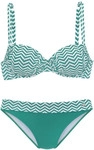 JETTE B&uuml;gel-Bikini Damen gr&uuml;n-wei&szlig; Gr.38 Cup B