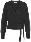 LASCANA Wickelstrickjacke Damen Anthrazit Gr.32/34