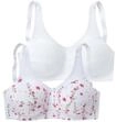 PETITE FLEUR Entlastungs-BH Damen bedruckt+wei&szlig; Gr.80C