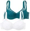 PETITE FLEUR BY LASCANA Minimizer-BH Damen petrol+wei&szlig; Gr.75