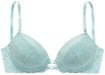 LASCANA Push-up-BH Damen aquablau Gr.80D
