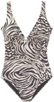 BRUNO BANANI Badeanzug Damen braun-bedruckt Gr.34 Cup A/B
